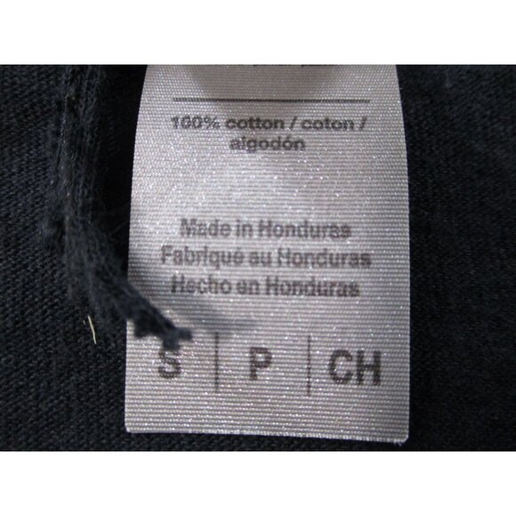 Gildan Heavy Cotton Sleeveless Black Shirt With Red & White Print Size S - Picture 5 of 10